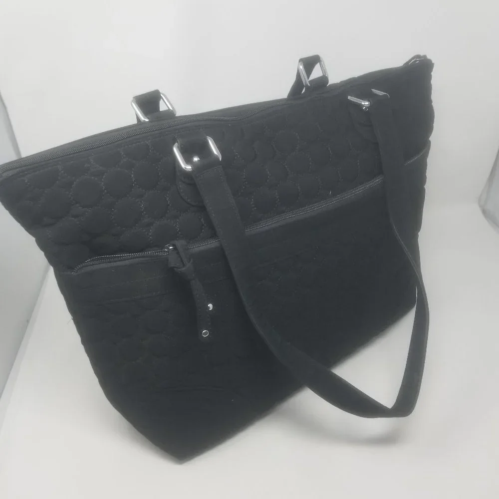 Vera Bradley Ultimate Baby Quilted Performance Twill Black Diaper Bag Change Pad